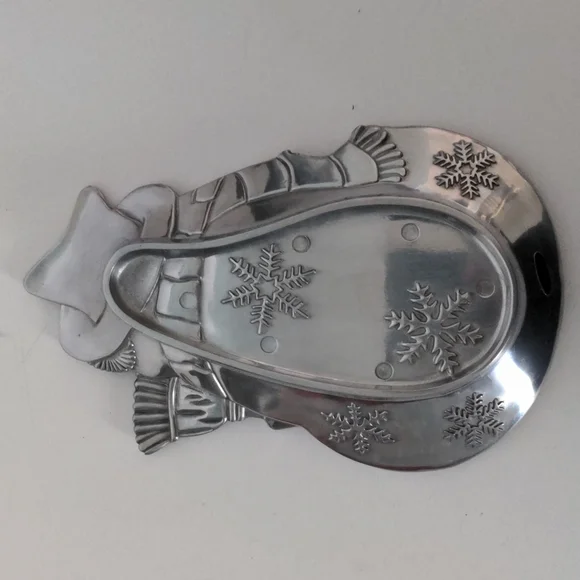 VTG Metal Snowman Candy Dish - Picture 2 of 5